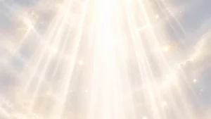 Rayon lumineux descendant du ciel portant la vibration de la Fraternité Blanche