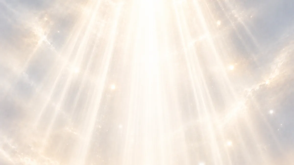 Rayon lumineux descendant du ciel portant la vibration de la Fraternité Blanche